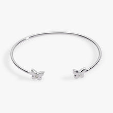 Load image into Gallery viewer, Puffy Butterfly Crystal Flex Cuff Bracelet