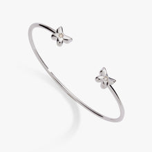 Load image into Gallery viewer, Puffy Butterfly Crystal Flex Cuff Bracelet