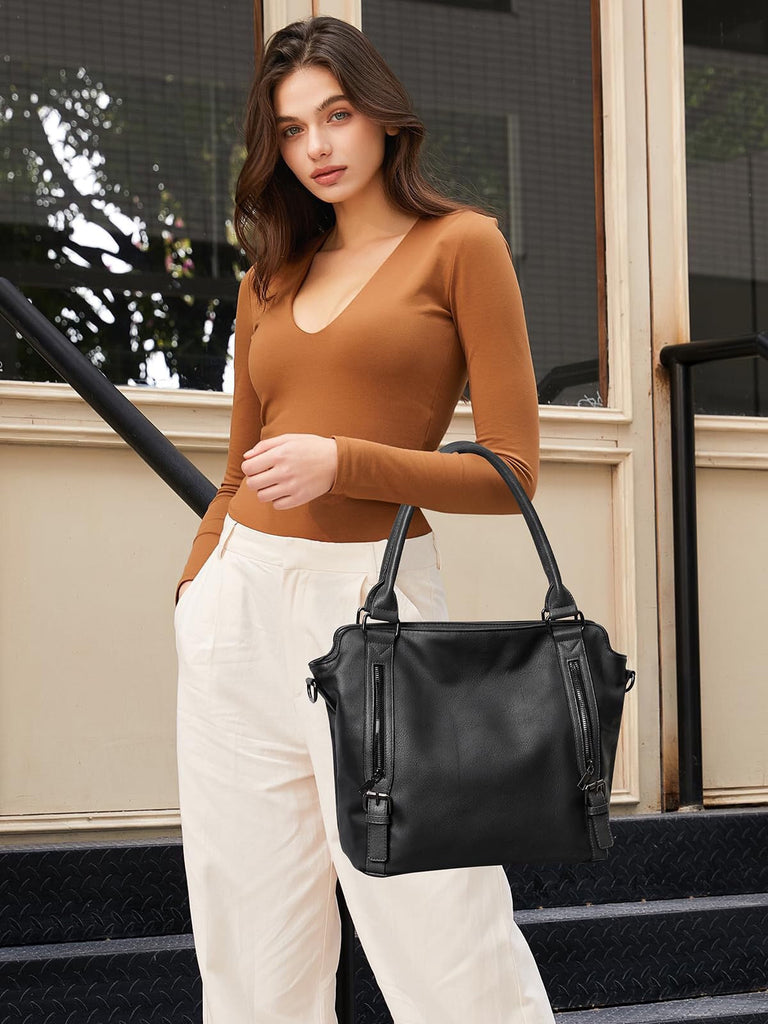 Spacious PU Leather Crossbody Handbag – Commuter & Travel Shoulder Bag for Women