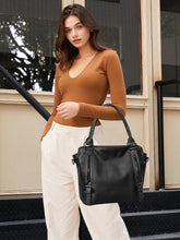 Load image into Gallery viewer, Spacious PU Leather Crossbody Handbag – Commuter &amp; Travel Shoulder Bag for Women