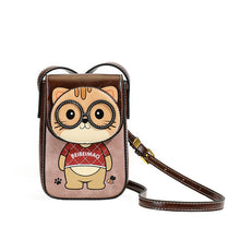 Load image into Gallery viewer, Women's Cartoon Crossbody Phone Bag - Western Style Color Block Design