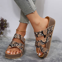 Load image into Gallery viewer, Women's Woven Platform Sandals | Flat Open-Toe PU Summer Beach Shoes