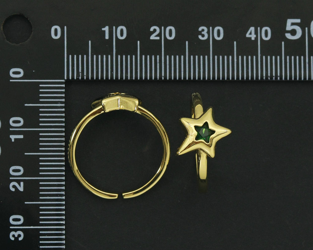 CZ Star Adjustable Ring, Sku#X314