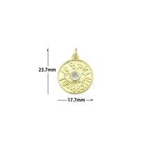 Load image into Gallery viewer, Gold Protection Evil Eye Coin Charm Pendant,Sku#LX865