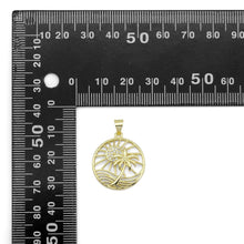 Load image into Gallery viewer, Clear CZ Sun Coconut Tree Beach Charm, Sku#LX364