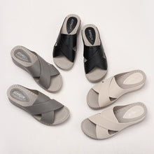 Load image into Gallery viewer, Women's Chunky-Sole Fish-Mouth Slide Sandals | Open Toe PU Slip-On Casual Slides