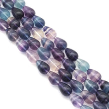 Load image into Gallery viewer, Genuine Fluorite Smooth Teardrop Beads, 10x13mm, Sku#U1569
