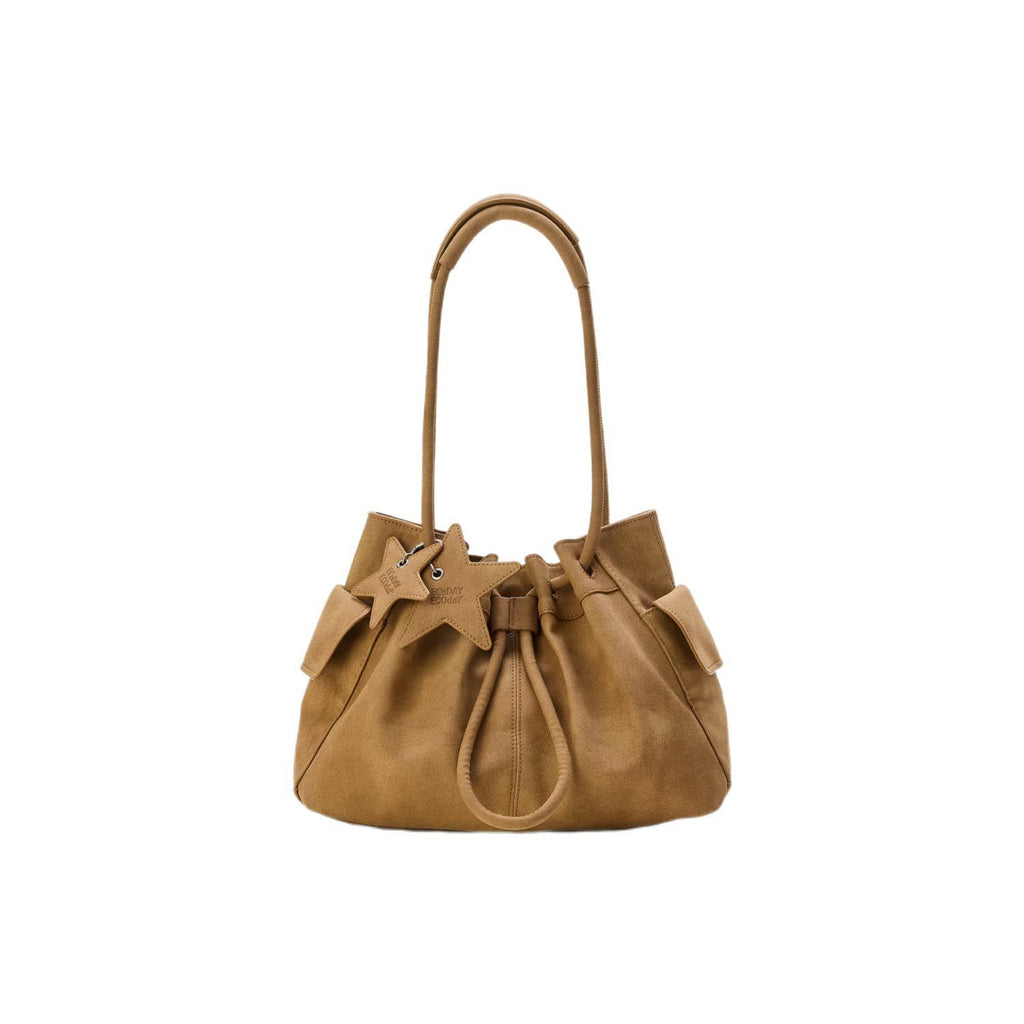 Cloud-Shaped Large Capacity Tote Bag for Women - PU Leather Shoulder Bag with Compartments