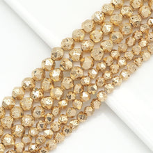 Load image into Gallery viewer, Diamond Cut Light Gold Lava Beads, Sku#S155