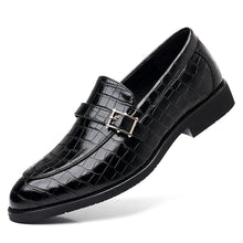Load image into Gallery viewer, Men's Pointed Toe Leather Dress Shoes - Slip-On Business Casual Loafers