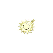 Load image into Gallery viewer, Clear CZ Rainbow Opal Sunburst Sunflower Charm Pendant, Sku#LX809