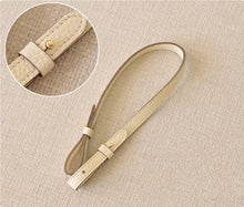 Load image into Gallery viewer, Genuine Leather Bag Strap Replacement – Adjustable Spaghetti Shoulder Strap with Gold &amp; Silver Stud Detail