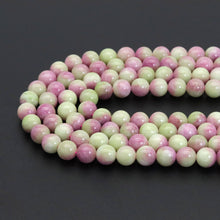 Load image into Gallery viewer, Pink Green Jade Round Smooth Beads, Sku#U1851