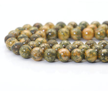 Load image into Gallery viewer, Genuine High Quality Sulphur Stone Round Smooth Beads, 6mm/8mm/10mm, Sku#U1462