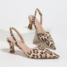 Load image into Gallery viewer, Women's Pointed-Toe Mid Heel Sandals | Buckle Closure Back-Open Summer Sandals