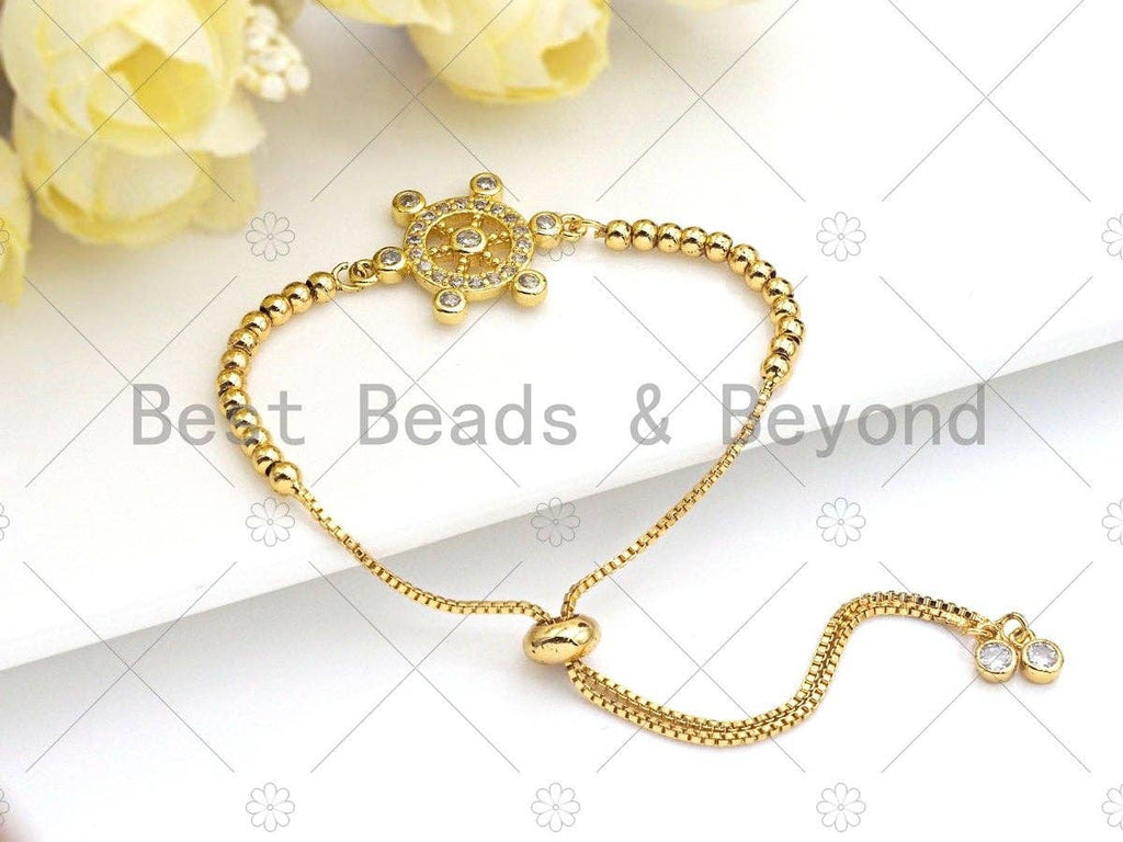 Ship Steering Wheel Shape Connector, Ship's Wheel Pendant,  Steering Wheel Pendant, Sailor's Amulet,  Sailor's Jewelry ,17x23 mm, Sku#LK88