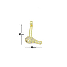 Load image into Gallery viewer, Clear CZ Hair Dryer Charm Pendant, Sku#LK1147