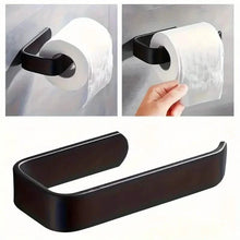 Load image into Gallery viewer, 2-Pack: No-Drill Self-Adhesive Toilet Paper Holder – Black &amp; White