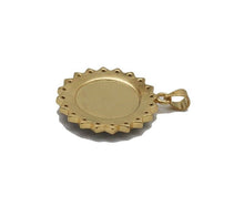 Load image into Gallery viewer, Gold CZ Enamel Medalion Lion Head On Round Charm, Sku#LK722