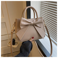 Load image into Gallery viewer, Retro Bow Square Crossbody Handbag - PU Leather Small Shoulder Bag for Women