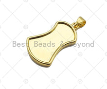 Load image into Gallery viewer, 18K Dainty Gold Virgin Mary On Shield Shape Pendant/Charm,Dianty Gold Medallion Charm, Necklace Bracelet Charm Pendant,16x27mm, Sku#LK225