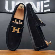Load image into Gallery viewer, Men's British-Style Slip-On Casual Leather Shoes | Round Toe PU Leather Loafers