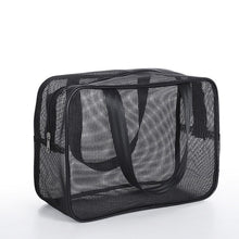 Load image into Gallery viewer, Men's Mesh Toiletry Travel Bag – Foldable Resin Mesh Shower &amp; Storage Bag