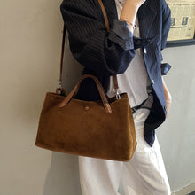Load image into Gallery viewer, Women's Retro Suede Crossbody Bag - Casual Single Shoulder Handbag with Phone Pocket
