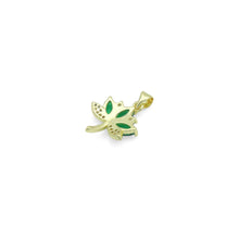 Load image into Gallery viewer, CZ Green Clear Purple Flower Maple Leaf Charm Pendant,Sku#LK1229