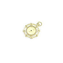 Load image into Gallery viewer, CZ Evil Eye mother of pearl Coin Charm, Sku#LK922