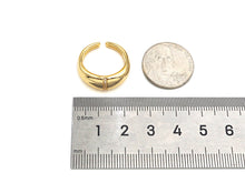 Load image into Gallery viewer, Thick Band Adjustable Ring with CZ, X182
