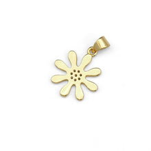 Load image into Gallery viewer, Clear CZ Gold Daisy Flower Shape Charm, Sku#LK830