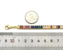 Load image into Gallery viewer, Thick Baguette CZ Tennis Chain Necklace,Sku#LD349