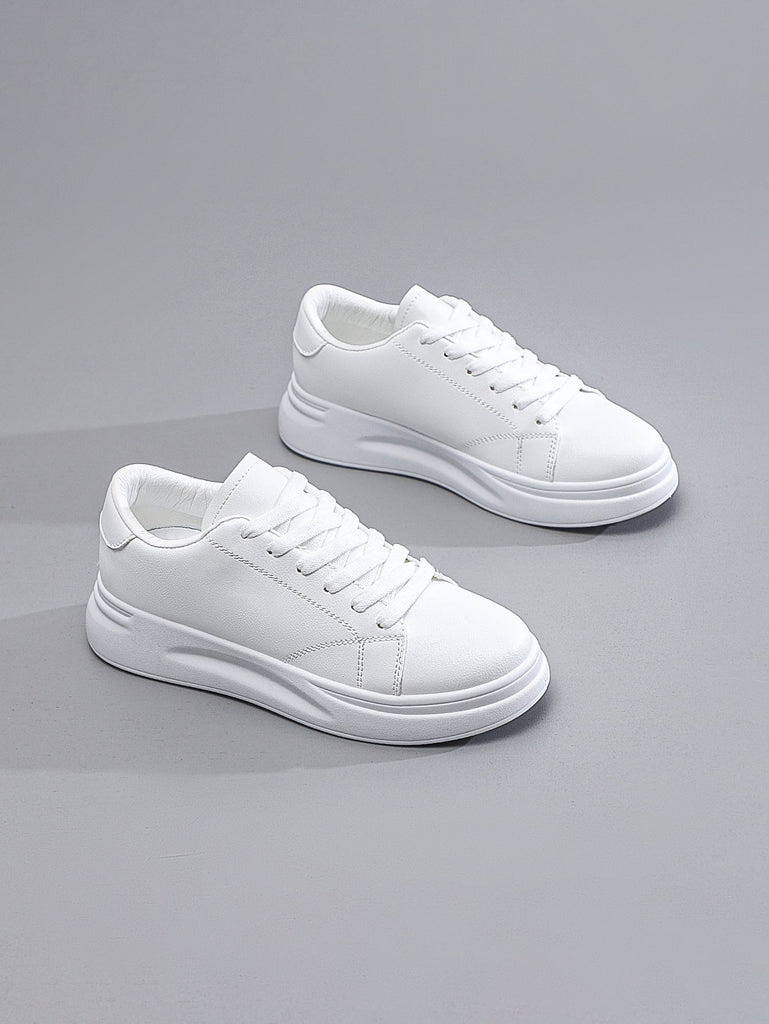 Women's Platform Sports Casual Sneakers - Lace-Up Athletic Fashion Shoes