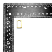 Load image into Gallery viewer, Gold Rectangle Geometry Huggie Earrings, Sku#A258