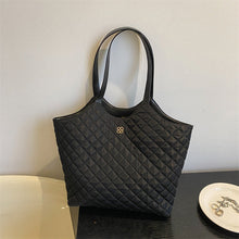 Load image into Gallery viewer, Women's Retro Horizontal Square Tote Bag with Double Straps - Everyday Commuter Handbag by Sarah Express
