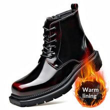 Load image into Gallery viewer, Women's Insulated Side Zipper Boots - Wedge Heel High Shaft Winter Boots with Rubber Sole