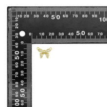Load image into Gallery viewer, Clear CZ Gold Bow Connecter Charm Pendant,Sku#LD730