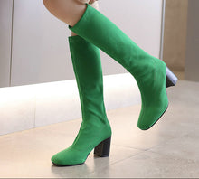 Load image into Gallery viewer, Women's Stretchy Over-the-Knee Boots | Chunky Platform High Heel