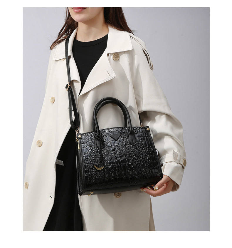 Vintage Crossbody Statement Handbag Set for Women - PU Leather Retro Shoulder Bag