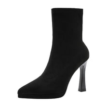 Load image into Gallery viewer, Women's Elegant Pointed-Toe Stiletto Boots - French Hepburn Style Suede High Heel Slip-On Boots