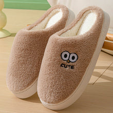 Load image into Gallery viewer, Cute Cartoon Big Eyes Slippers - Winter Warm Plush House Shoes for Women &amp; Men