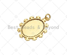 Load image into Gallery viewer, Gold Filled Evil Eye On Colorful Enamel Oval Shape Pendant, 18K Gold Filled Enamel Charm,Enamel Jewelry,20x27mm,Sku#L569