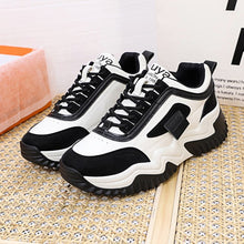 Load image into Gallery viewer, Women's Contrast-Color Lace Sneakers | Synthetic Leather Low-Cut Sport Shoes