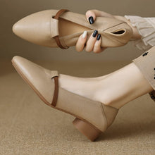 Load image into Gallery viewer, Women's French-Style Suede Low-Heel Pointed Toe Shoes - Elegant Casual Sheepskin Flats