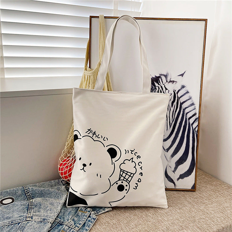 Women's Graphic Print Shoulder Bag – Cute Printed Mommy Tote with Multiple Pockets