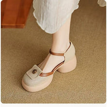 Load image into Gallery viewer, Women's Waterproof High-Heel Sandals - Closed-Toe Buckle Strap Heels