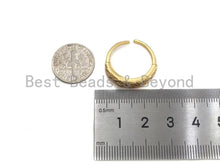 Load image into Gallery viewer, CZ Pavé Band Open Ring, Sku#X163