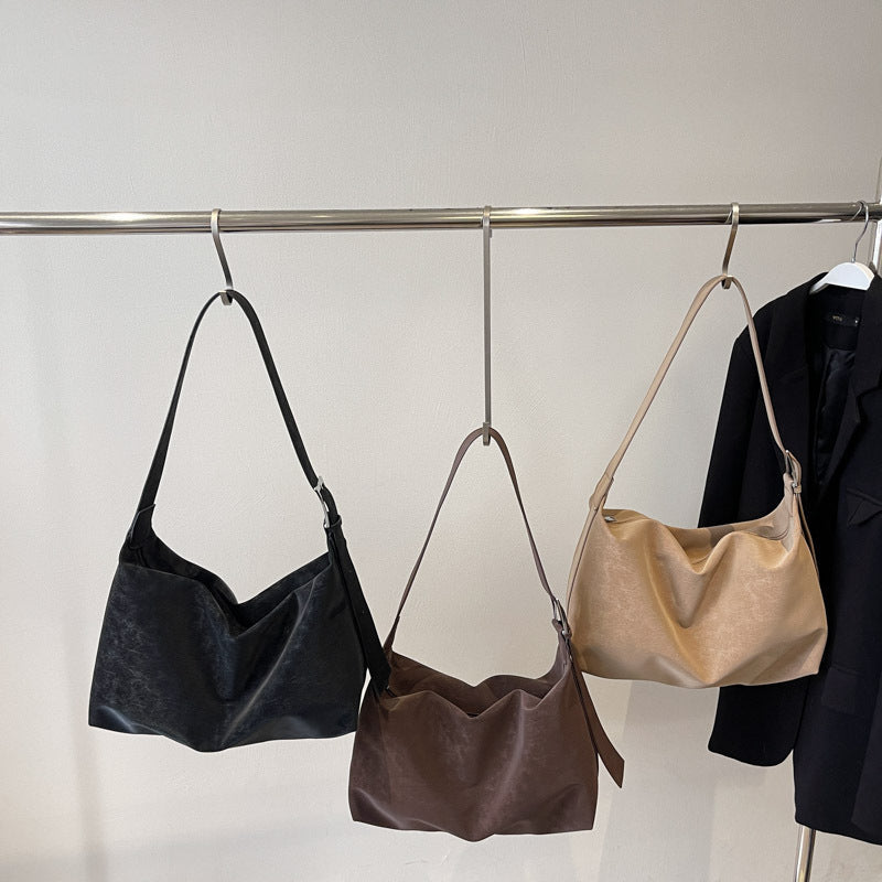Women's Premium PU Leather Crossbody Bag - Minimalist Urban Style Shoulder Bag with Adjustable Strap
