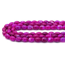 Load image into Gallery viewer, Hot Pink Agate Drum Shape Smooth Beads, Sku#U1801